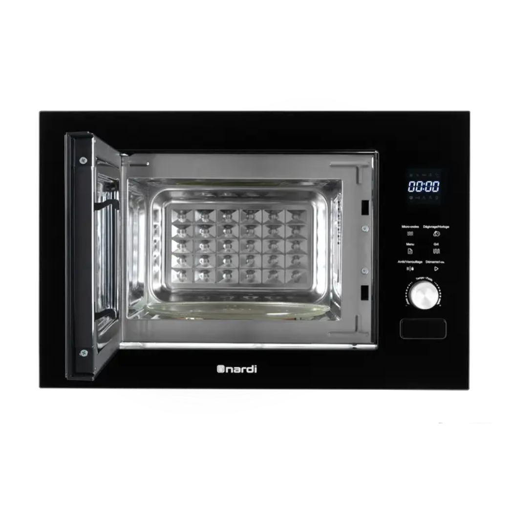 Micro-ondes Encastrable NARDI CombinĂ© Black glass 25L â Image 3
